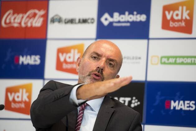 Gent s Marc Van Lysebetten pictured during a press conference PK Pressekonferenz of Belgian club KAA Gent ahead of their match against Bordeaux, Wednesday 22 August 2018 in Gent. The team is preparing for the first leg of their play off match against Girondins de Bordeaux for the Europa League competition. JASPERxJACOBS  x05410573x