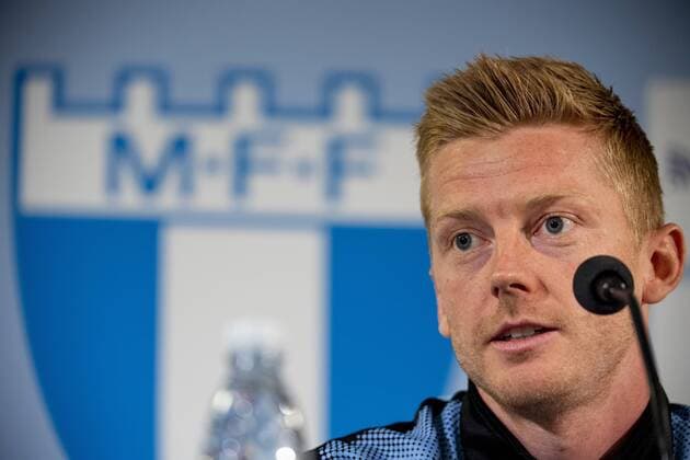 180822 Anders Christiansen of Malmö FF during a practice and press conference PK Pressekonferenz ahead of the UEFA Europa League qualifying match between Malmö FF and Midtjylland on August 22, 2018 in Malmö. Photo: Ludvig Thunman BILDBYRN kod LT 35524 Copyright: LUDVIGxTHUNMAN BB180822LT008