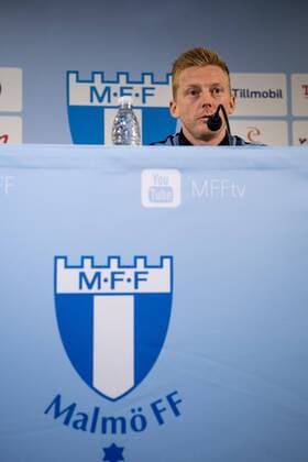 180822 Anders Christiansen of Malmö FF during a practice and press conference PK Pressekonferenz ahead of the UEFA Europa League qualifying match between Malmö FF and Midtjylland on August 22, 2018 in Malmö. Photo: Ludvig Thunman BILDBYRN kod LT 35524 Copyright: LUDVIGxTHUNMAN BB180822LT017