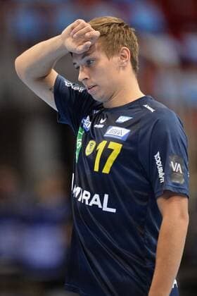 Handball Pixum Super Cup SG Flensburg Handewitt - Rhein-Neckar Löwen am 22.08.2018 im ISS Dome in Düsseldorf Jerry Tollbring ( Rhein-Neckar Löwen )