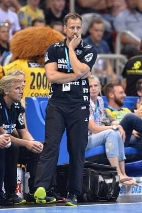 Handball Pixum Super Cup SG Flensburg Handewitt - Rhein-Neckar Löwen am 22.08.2018 im ISS Dome in Düsseldorf Maik Machulla ( Cheftrainer Flensburg )