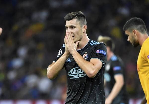 Fußball, CL Quali, BSC Young Boy Bern - Dinamo Zagreb 22.08.2018 Bern, Fussball Herren Saison 2018 2019 Champions League - Playoff BSC Young Boys - Dinamo Zagreb Im Bild : Amer Gojak (Zagreb) Aktion Einzelbild f