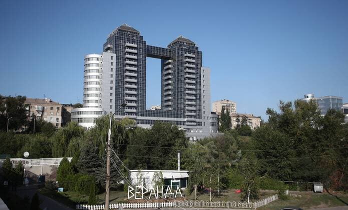 RB Leipzig in Saporoschje Fussball Euro League Quali Saporoschje Ukraine, 22.08.2018, In Saporoschje findet morgen das Euro League Qualispiel Sorja Luhansk (UKR) vs. RB Leipzig (GER) statt, Im Bild: Khotisa Palace, Teamhotel von RB Leipzig. ,
