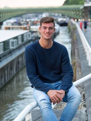 Tennis Profi MAXIMILIAN MARTERER (GER) am Thames River,London,England. Copyright: xJuergenxHasenkopfx