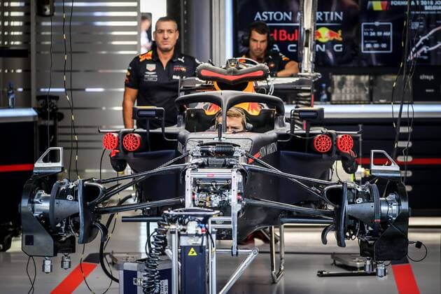 Box Red Bull FORMULE 1 : Preparations Grand Prix de Belgique - Spa Francorchamps - 23 08 2018 Photonews Panoramic 