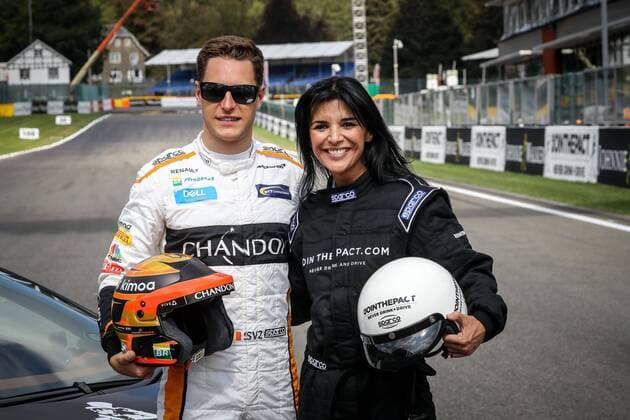 Stoffel Vandoorme-Maria Del Rio FORMULE 1 : Preparations Grand Prix de Belgique - Spa Francorchamps - 23 08 2018 Photonews Panoramic 