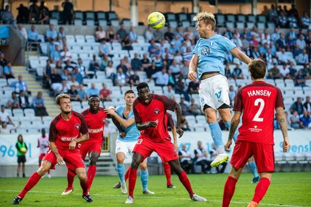 Fußball, EL Quali, Malmö FF - FC Midtjylland 180823 Rasmus Bengtsson of Malmö FF during the UEFA Europa League qualifying match between Malmö FF and Midtjylland on August 23, 2018 in Malmö. Photo: Ludvig Thunman BILDBYRN kod LT 35525 Copyright: LUDVIGxTHUNMAN BB180823LT022