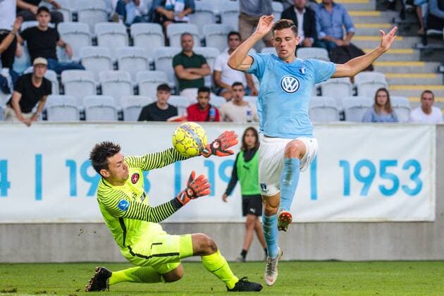 Fußball, EL Quali, Malmö FF - FC Midtjylland 180823 Marcus Antonsson of Malmö FF during the UEFA Europa League qualifying match between Malmö FF and Midtjylland on August 23, 2018 in Malmö. Photo: Ludvig Thunman BILDBYRN kod LT 35525 Copyright: LUDVIGxTHUNMAN BB180823LT031