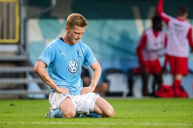 Fußball, EL Quali, Malmö FF - FC Midtjylland 180823 Anders Christiansen of Malmö FF looks dejected during the UEFA Europa League qualifying match between Malmö FF and Midtjylland on August 23, 2018 in Malmö. Photo: Ludvig Thunman BILDBYRAN kod LT 35525 Copyright: LUDVIGxTHUNMAN BB180823LT037