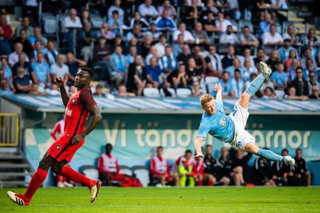 Fußball, EL Quali, Malmö FF - FC Midtjylland 180823 Anders Christiansen of Malmö FF during the UEFA Europa League qualifying match between Malmö FF and Midtjylland on August 23, 2018 in Malmö. Photo: Ludvig Thunman BILDBYRN kod LT 35525 Copyright: LUDVIGxTHUNMAN BB180823LT040