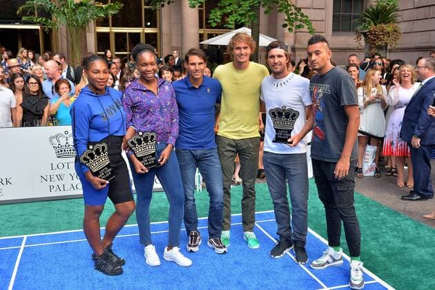 Sport Bilder des Tages August 23, 2018 - New York, NY, USA - August 23, 2018 New York City..Serena Williams, Venus Williams, Rafael Nadal, Alexander Zverev, Mischa Zverev and Nick Kyrgios attending the 4th Annual Palace Invitational at the Lotte Palace Hotel on August 23, 2018 in New York City. 4th Annual Palace Invitational, 082318  - ZUMAny1_ 20180823_zaf_ny1_046 Copyright: xKristinxCallahanx