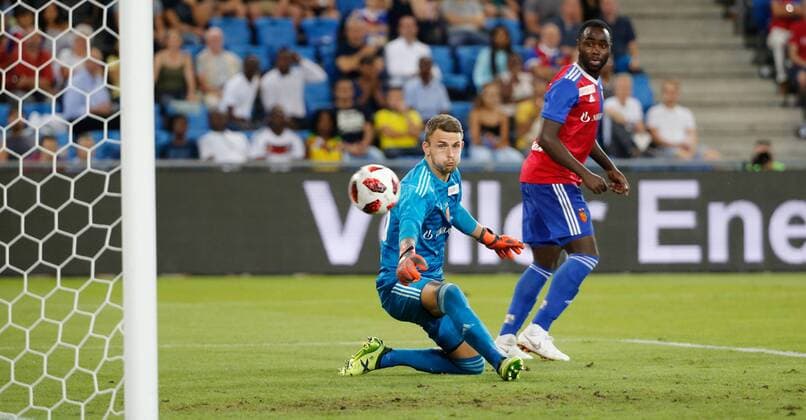 23.08.2018 St Jakob Park Basel , SCHWEIZ , Saison 2018 2019 Herren Fussball UEFA Europa League Qualifikation Hinspiel FC Basel - Apollon Limassol Torwart Martin Hansen (FC Basel)