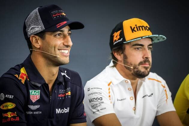 Riccardio-Alonso FORMULE 1 : Preparations Grand Prix de Belgique - Spa Francorchamps - 23 08 2018 Photonews Panoramic 
