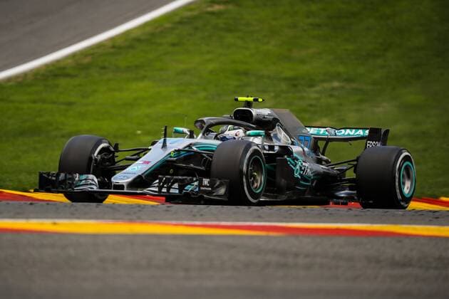 Bottas N°77 Mercedes FORMULE 1 : Essais Grand Prix de Belgique - Spa Francorchamps - 24 08 2018 Photonews Panoramic 