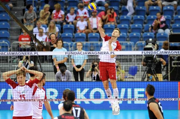 2018.08.24 Krakow Siatkowka mezczyzn , XVI Memorial Huberta Jerzego Wagnera Krakow 2018 Polska - Kanada N z Piotr Nowakowski Foto Krzysztof Porebski PressFocus 2018.08.24 Krakow Volleyball , 16th Wagner Memorial Polska - Kanada Piotr Nowakowski Credit: Krzysztof Porebski PressFocus NEWSPIX.PL --- Newspix.pl  20180824PF_KP022