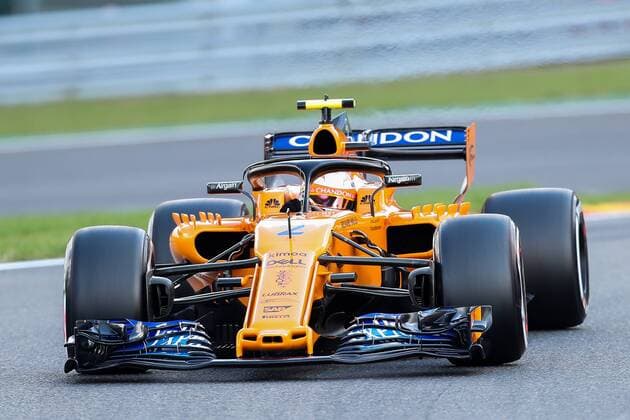 McLaren s Belgian driver Stoffel Vandoorne pictured during the free test ahead of the Spa-Francorchamps Formula One Grand Prix of Belgium race, in Spa-Francorchamps, Saturday 25 August 2018. BRUNOxFAHY  x05413259x