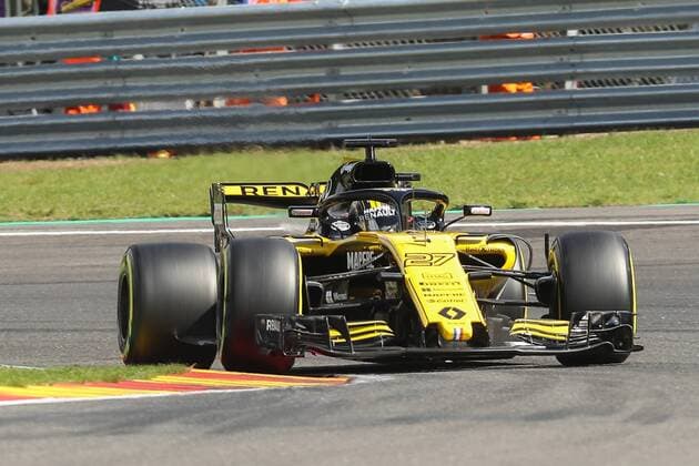 Renault s German driver Nico Hulkenberg pictured during the free test ahead of the Spa-Francorchamps Formula One Grand Prix of Belgium race, in Spa-Francorchamps, Saturday 25 August 2018. BRUNOxFAHY  x05413268x