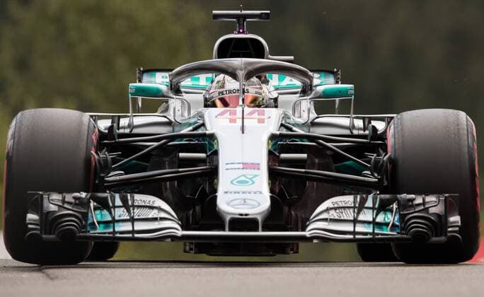 Mercedes British driver Lewis Hamilton pictured during the free test ahead of the Spa-Francorchamps Formula One Grand Prix of Belgium race, in Spa-Francorchamps, Saturday 25 August 2018. BENOITxDOPPAGNE  x05413299x