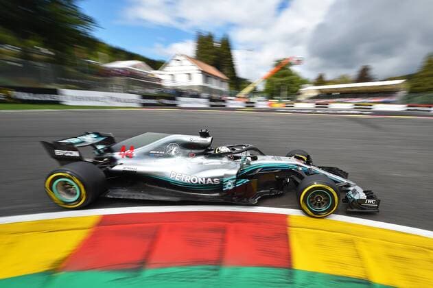 xekx 24.08.- 26.08.2018, FIA Formula 1 Championship, Grosser Preis von Belgien 2018, Grand Prix Belgien, GP Belgian Im Bild: Lewis Hamilton (GBR 44), Mercedes AMG Petronas Motorsport Spa Francochamps Belgien