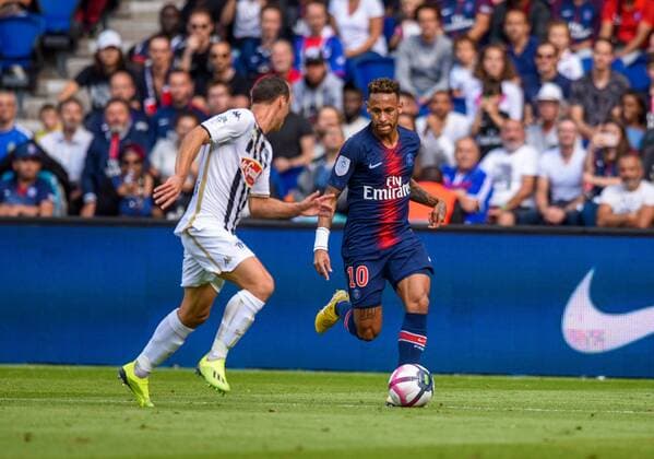 Neymar Jr ( PSG ) FOOTBALL : Paris Saint Germain vs Angers SCO - Ligue 1 - Paris - 25 08 2018 FedericoPestellini Panoramic 