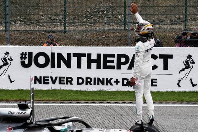 Photo4 LaPresse 25 08 2018 Spa - Francorchamps, Belgium Grand Prix Formula One Belgium 2018 In the pic: pole position Lewis Hamilton (GBR) Mercedes AMG F1 W09  Copyright: xPhoto4 LaPressex