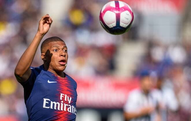 Kylian Mbappe ( PSG ) FOOTBALL : Paris Saint Germain vs Angers SCO - Ligue 1 - Paris - 25 08 2018 FedericoPestellini Panoramic 