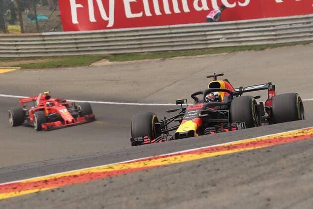 Red Bull s Australian driver Daniel Ricciardo pictured in action during the Spa-Francorchamps Formula One Grand Prix of Belgium race, in Spa-Francorchamps, Sunday 26 August 2018. BRUNOxFAHY  x05414252x