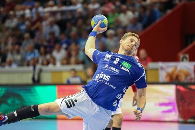 Eric Meinhardt (EHV Aue, 3) TV Huettenberg - EHV Aue, 2. HBL Giessen