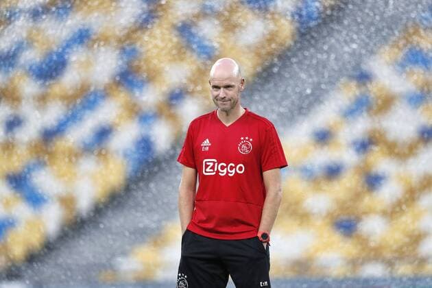 KIEV, Ukraine, 27-08-2018, Stadium NSK Olimpiejsky,football, season 2018 2019, Champions League Play-offs . Training of Ajax with coach Erik ten Hag for tomorrow s game against Dynamo Kiev. Training Ajax in Kiev  x2428021x