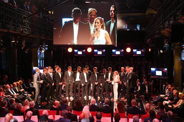 Preisträger Deutsche Eishockey Nationalmannschaft Verleihung des Bild Award in der Fischauktionshalle Große Elbstraße in Hamburg am 27.8.2018