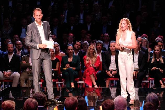 Matthias Brügelmann und Andrea Kaiser Verleihung des Bild Award in der Fischauktionshalle Große Elbstraße in Hamburg am 27.8.2018