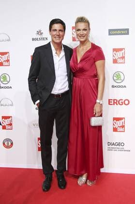 Maria Höfl-Riesch mit Ehemann Marcus Höfl bei der Verleihung des 16. Bild Award 2018 in der Fischauktionshalle. Hamburg, 27.08.2018