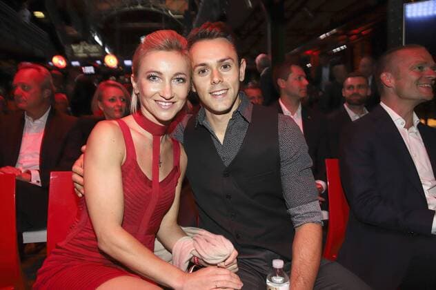 Aljona Savchenko mit Ehemann Liam Cross bei der Verleihung des 16. Bild Award 2018 in der Fischauktionshalle. Hamburg, 27.08.2018