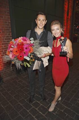 Aljona Savchenko mit Ehemann Liam Cross bei der Verleihung des 16. Bild Award 2018 in der Fischauktionshalle. Hamburg, 27.08.2018