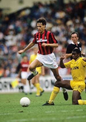 Marko van Basten vom AC Milan fotografiert am 24.09.1990 in Mailand Fußball International AC Milan