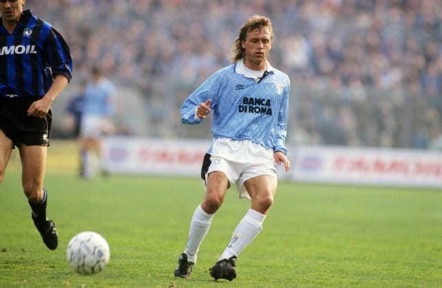 Thomas Doll von Lazio Rom fotografiert am 24.08.1992 in Rom Fußball International Lazio Rom