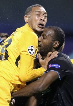 Sport Bilder des Tages GNK Dinamo - Young Boys 28.08.2018., stadium Maksimir, Zagreb, Croatia - Champions League playoffs, GNK Dinamo - Young Boys . Sekou Sanogo  SanjinxStrukic PIXSELL