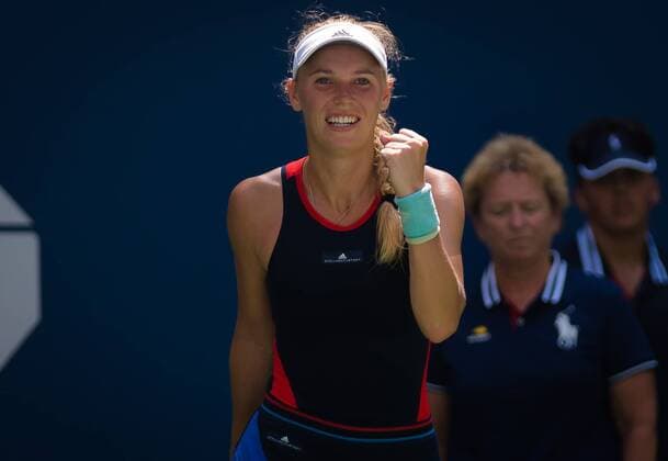 August 28, 2018 - Caroline Wozniacki of Denmark in action during the first round of the 2018 US Open Grand Slam tennis tournament. New York, USA. August 28th 2018. 2018 US Open - 28 Aug - ZUMAa181 20180828_zaa_a181_052 Copyright: xAFP7x
