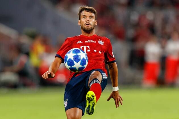 Muenchen, Deutschland, 28.08.2018, Abschiedsspiel Bastian Schweinsteiger, FC Bayern Muenchen - Chicago Fire, Juan Bernat (FCB) in Aktion ( DeFodi048