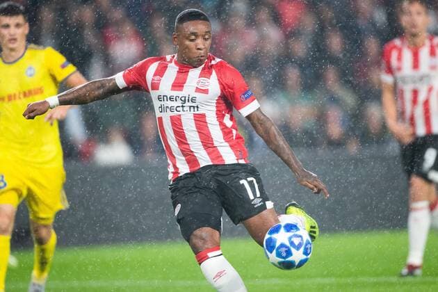 Steven Bergwijn of PSV during the UEFA Champions League play offs round second leg match between PSV Eindhoven and BATE Borisov at the Philips stadium on August 29, 2018 in Eindhoven, The Netherlands UEFA Champions League 2018 2019 xVIxVIxImagesx xTomxBodexMultimediaxIVx 11933144
