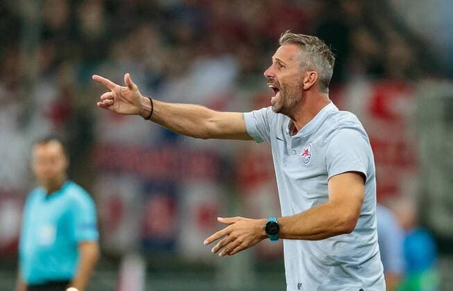 29.08.2018, Red Bull Arena, Salzburg, AUT, UEFA CL, FC Salzburg vs Roter Stern Belgrad, Qualifikation, Rueckspiel, im Bild Trainer Marco Rose (Salzburg) during the UEFA Champions League Qualification, 2nd Leg Match between FC Salzburg and Red Star Belgrade at the Red Bull Arena in Salzburg, Austria on 2018 08 29. Salzburg