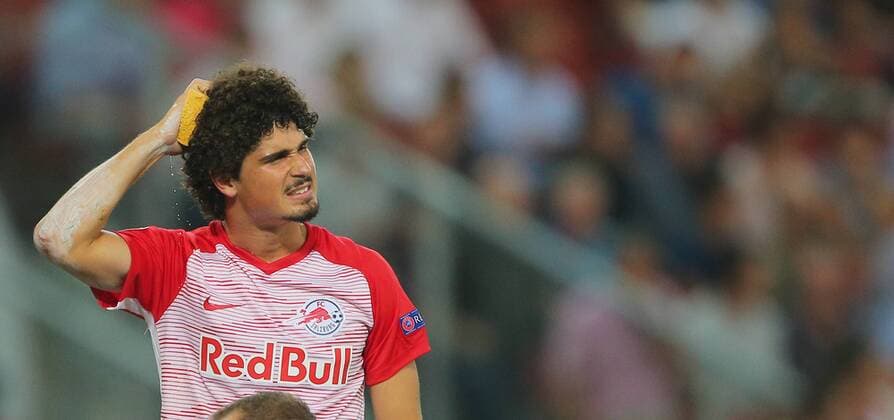 SOCCER - CL quali, RBS vs Belgrade SALZBURG,AUSTRIA,29.AUG.18 - SOCCER - UEFA Champions League qualification play-off, Red Bull Salzburg vs FC Red Star Belgrade. Image shows Andre Ramalho (RBS). GEPAxpictures xThomasxBachun