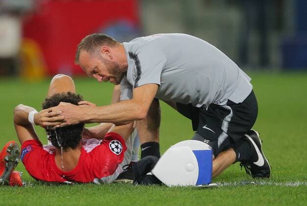 SOCCER - CL quali, RBS vs Belgrade SALZBURG,AUSTRIA,29.AUG.18 - SOCCER - UEFA Champions League qualification play-off, Red Bull Salzburg vs FC Red Star Belgrade. Image shows Andre Ramalho (RBS). GEPAxpictures xThomasxBachun