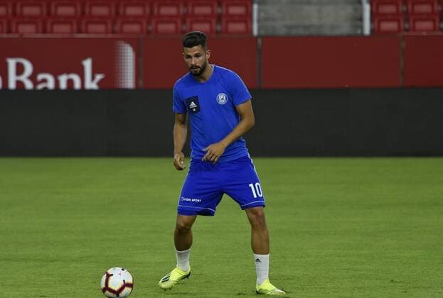 Soccer player Jakub Yunis of SK Sigma Olomouc in action during a training session prior to the UEFA Europa League qualification match FC Sevilla vs SK Sigma Olomouc, 2nd leg, in Sevilla, Spain, on August 29, 2018. (CTKxPhoto DavidxSvab) CTKPhotoP201808291046601  svd6