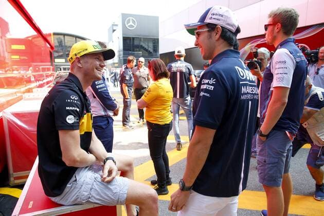 Motorsports: FIA Formula One World Championship WM Weltmeisterschaft 2018, Grand Prix of Italy, 27 Nico Hulkenberg (GER, Renault Formula One Team), 11 Sergio Perez (MEX, Racing Point Force India F1 Team), Monza Italy