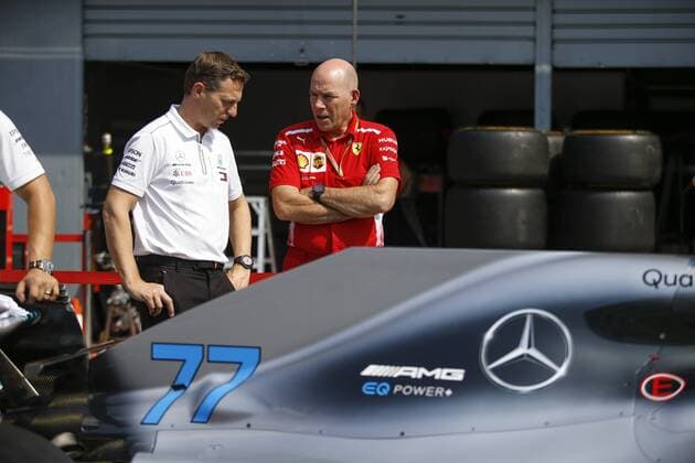 Motorsports: FIA Formula One World Championship WM Weltmeisterschaft 2018, Grand Prix of Italy, Matt Deane (Mercedes AMG Petronas Motorsport), Jock Clear (Scuderia Ferrari) Monza Italy
