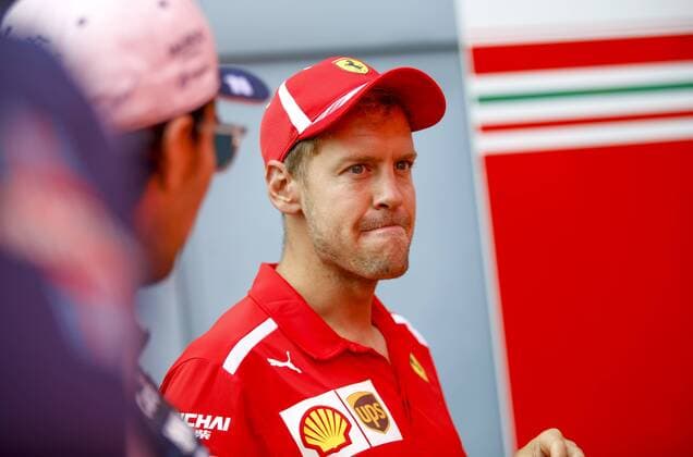 Motorsports: FIA Formula One World Championship WM Weltmeisterschaft 2018, Grand Prix of Italy, 11 Sergio Perez (MEX, Racing Point Force India F1 Team), 5 Sebastian Vettel (GER, Scuderia Ferrari), Monza Italy