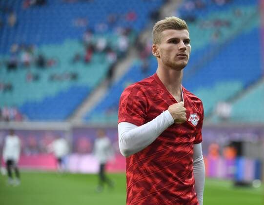 Fussball, Herren, Saison 2018 2019, Europa League-Qualifikation (Play-offs, Rückpiel), RB Leipzig - Sorja Luhansk, Timo Werner (RB Leipzig) bei der Erwärmung, Aufwärmen, 30.08. 2018, Copyright: xMatthiasxKochx
