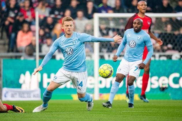 180830 Anders Christiansen of Malmö FF during the Europa League qualifying match between Midtjylland and Malmö FF on August 30, 2018 in Herning. Photo: Ludvig Thunman BILDBYRN kod LT 35529 Copyright: LUDVIGxTHUNMAN BB180830LT027