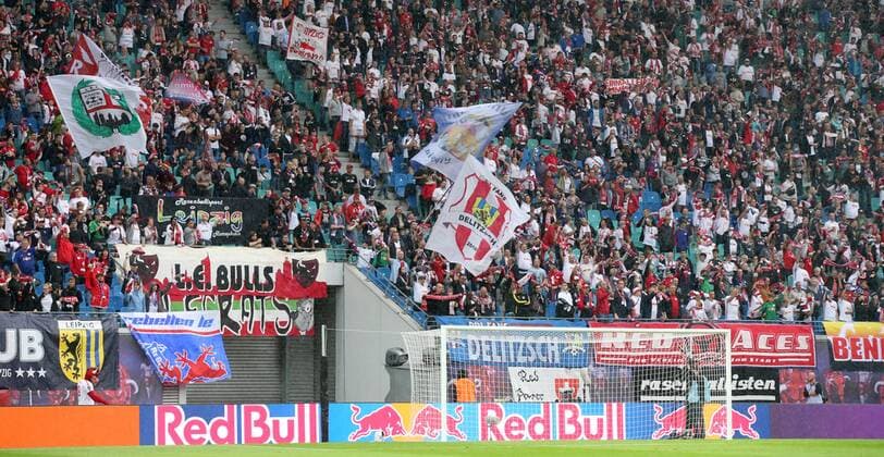 RB Leipzig - Luhansk Fussball Euro League Quali Leipzig, 30.08.2018, Red Bull Arena, Fussball, Qualifikation zur UEFA Europa League, Playoff - RUECK , RB Leipzig (GER) vs. FK Sorja Luhansk (UKR) , Im Bild: Fans von RB Leipzig ,